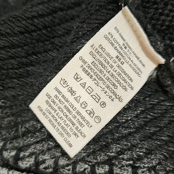 Free People All Washed Out Cardi Asymmetrical Hem Tassel Tie Front Black Small - Picture 9 of 16